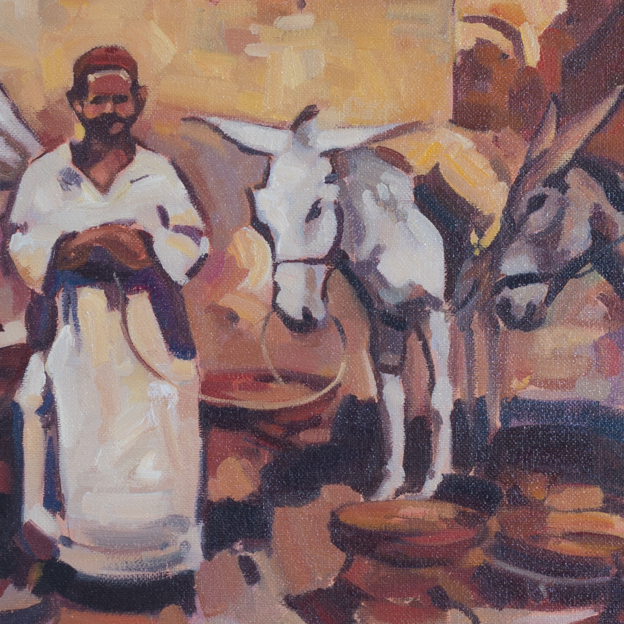 Antonio Villanueva – Moroccan Market Scene (b. 1940)