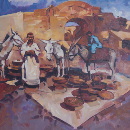 Antonio Villanueva – Moroccan Market Scene (b. 1940)