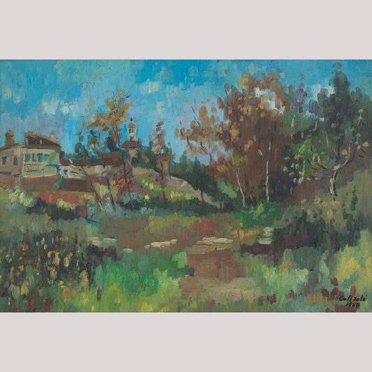 Signed Framed Colourist Landscape - Oil on Canvas - Modern Decorative