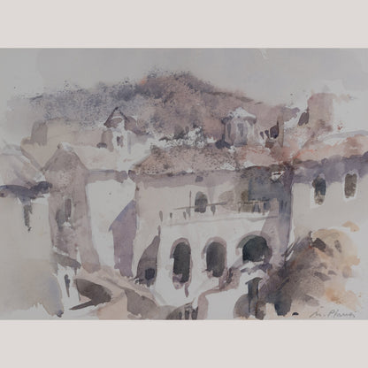 Sunlit Mediterranean Village – Manel Plana - Modern Decorative
