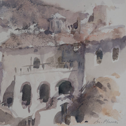 Sunlit Mediterranean Village – Manel Plana - Modern Decorative