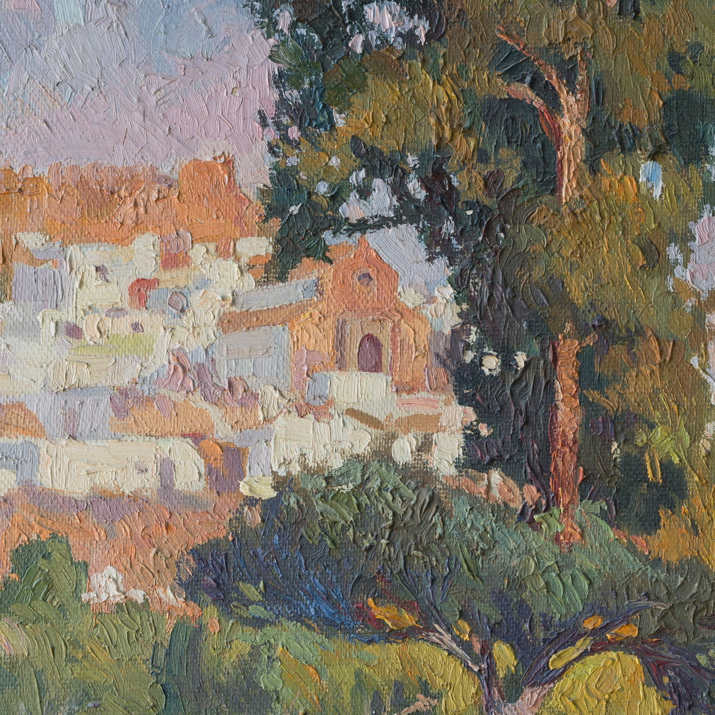 Landscape of Alcalá de los Gazules - Impressionist Oil on Canvas