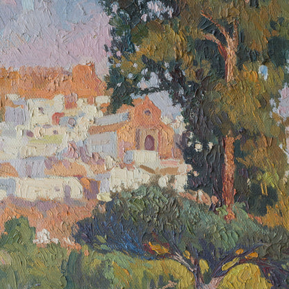 Landscape of Alcalá de los Gazules - Impressionist Oil on Canvas