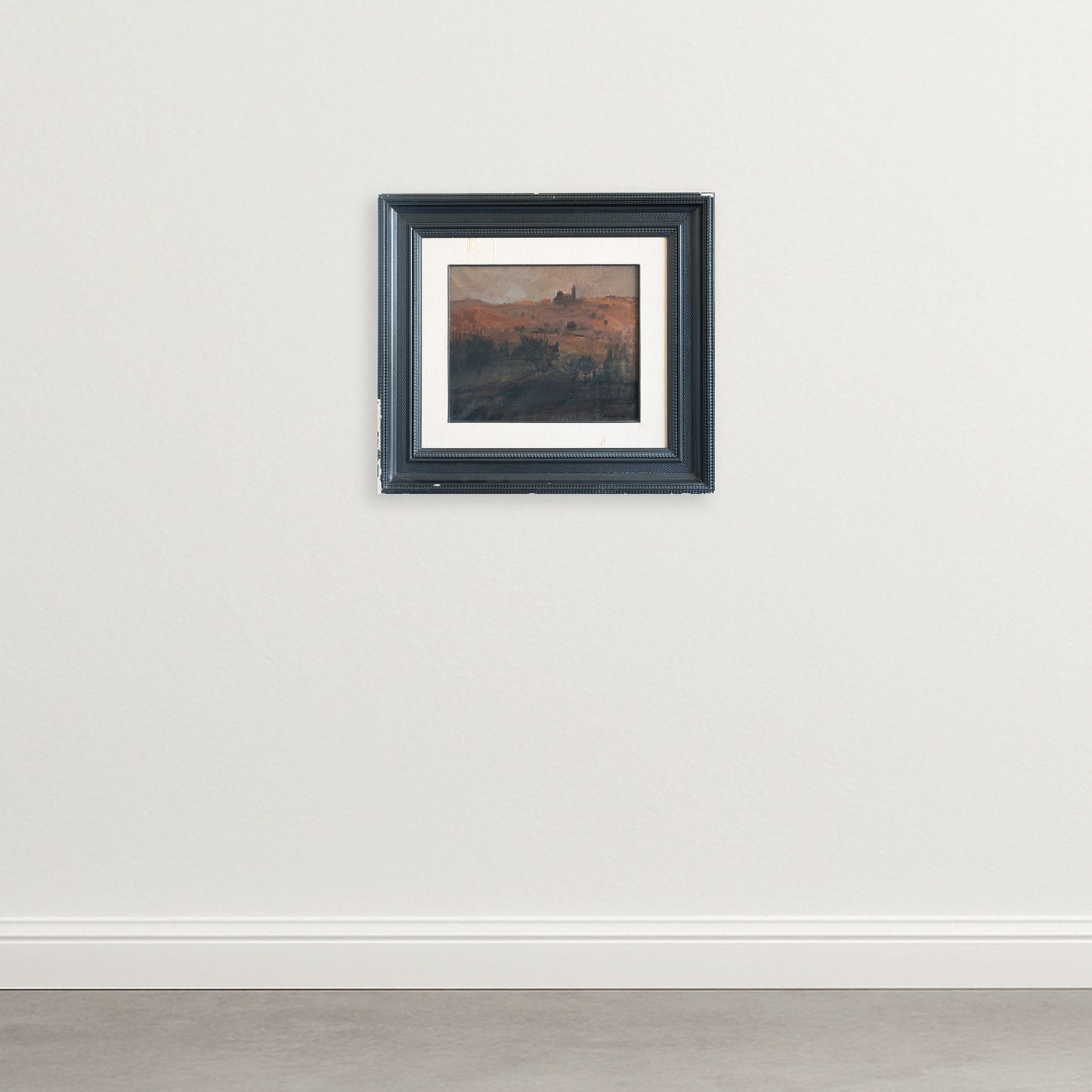 Atmospheric Landscape in Ochre Tones – Oil on Canvas