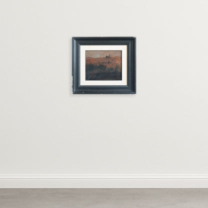Atmospheric Landscape in Ochre Tones – Oil on Canvas