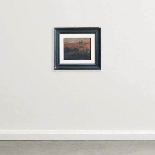 Atmospheric Landscape in Ochre Tones – Oil on Canvas