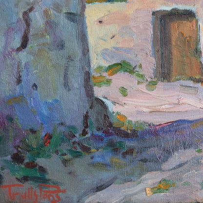Caserras Village Street Scene – Impressionist Original Oil by Ramon Trulls Pons