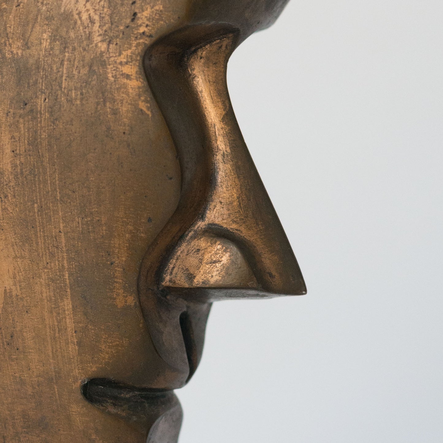 Modernist Bronze Bust – Signed Fabregat