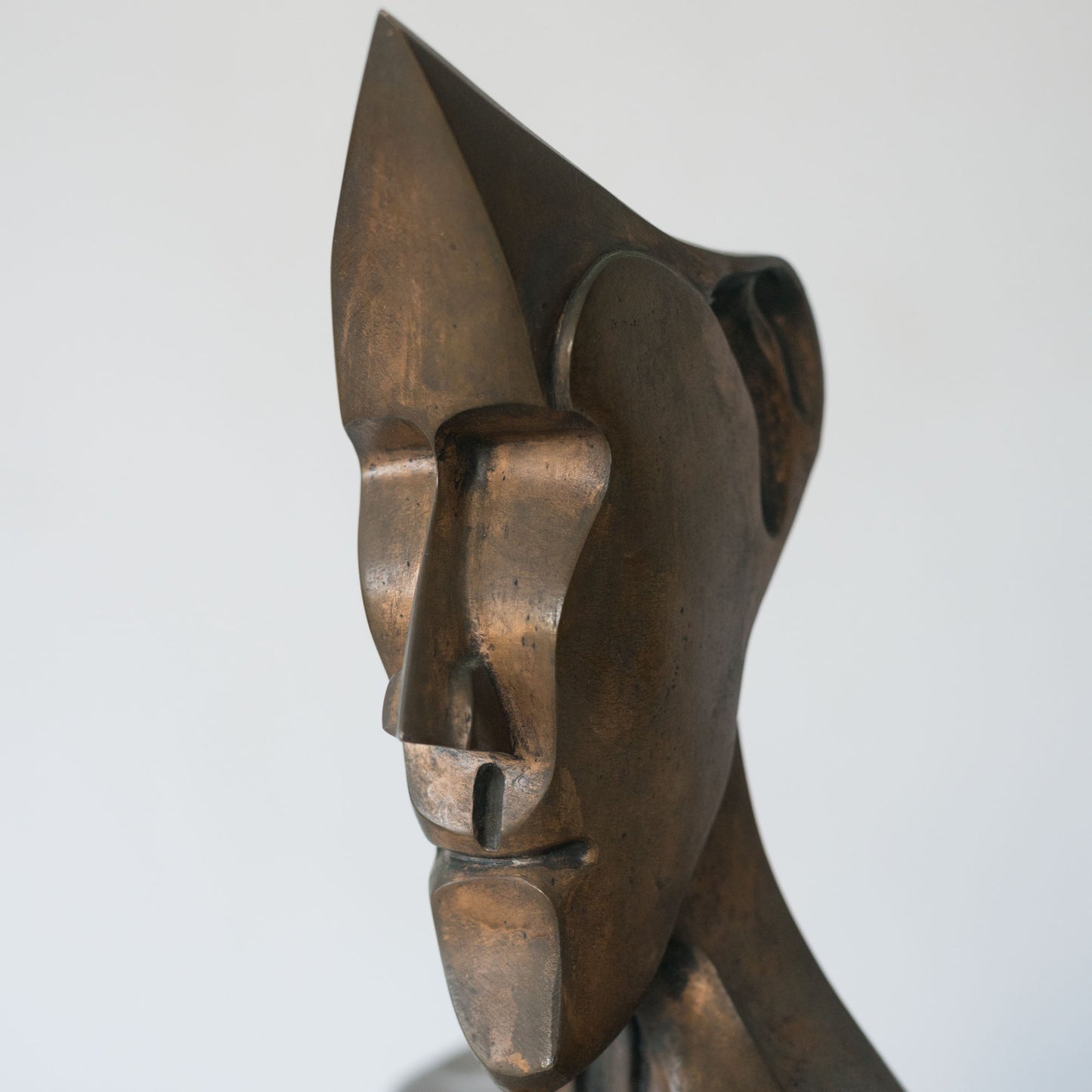 Modernist Bronze Bust – Signed Fabregat