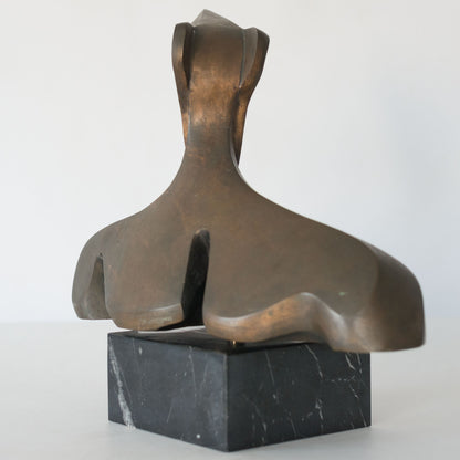 Modernist Bronze Bust – Signed Fabregat