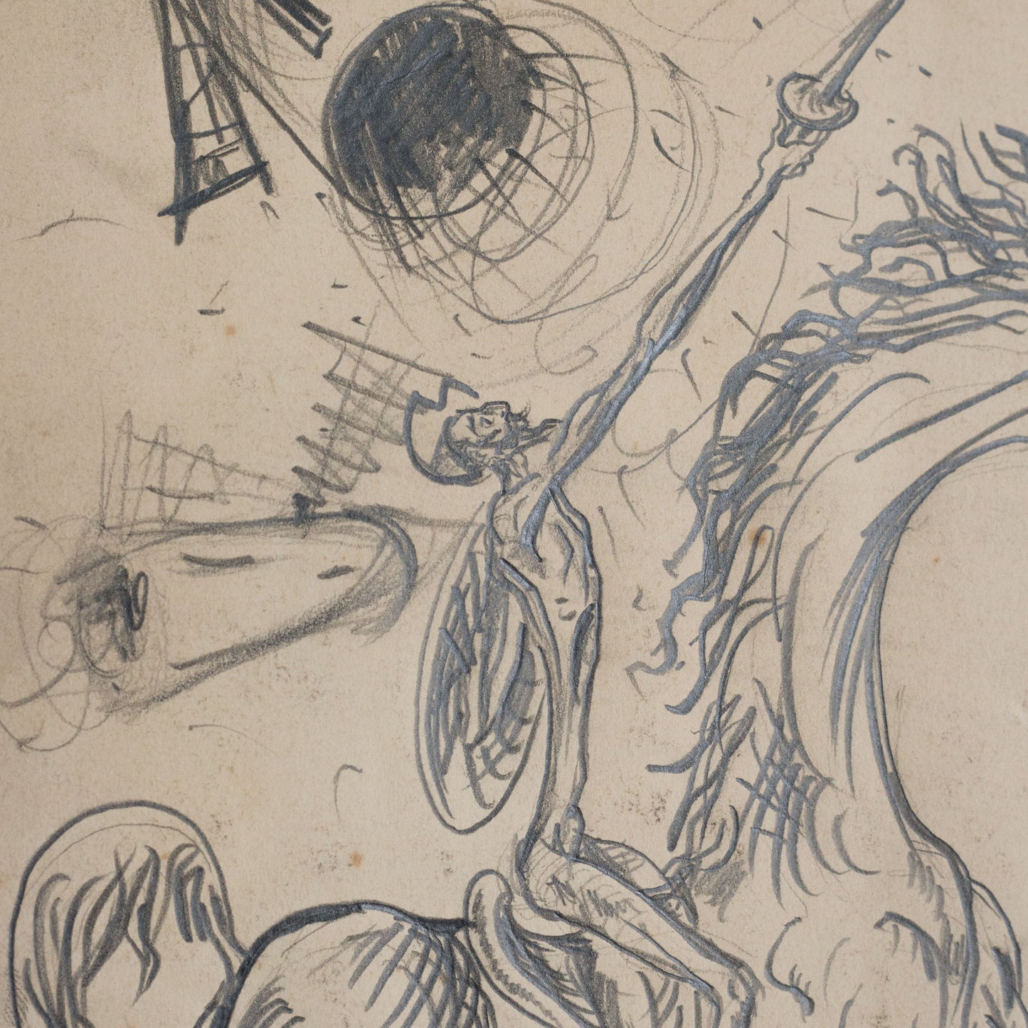 Don Quixote Attack Scene Drawing Julio Viera