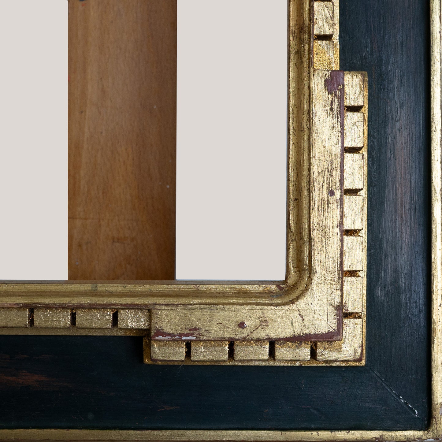 Hand-Carved Art Deco Frame – Black and Gilt Detailing