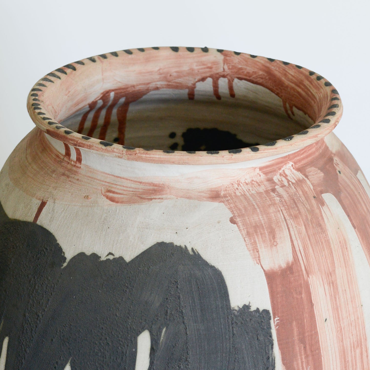 Large Abstract Signed Studio Pottery Vase