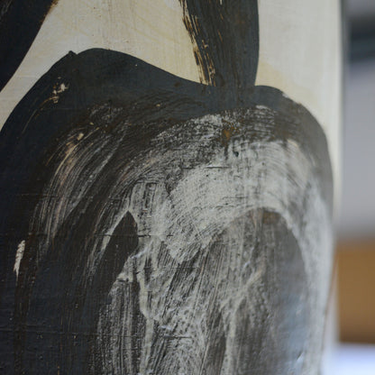 Abstract Black and White Studio Pottery Vase
