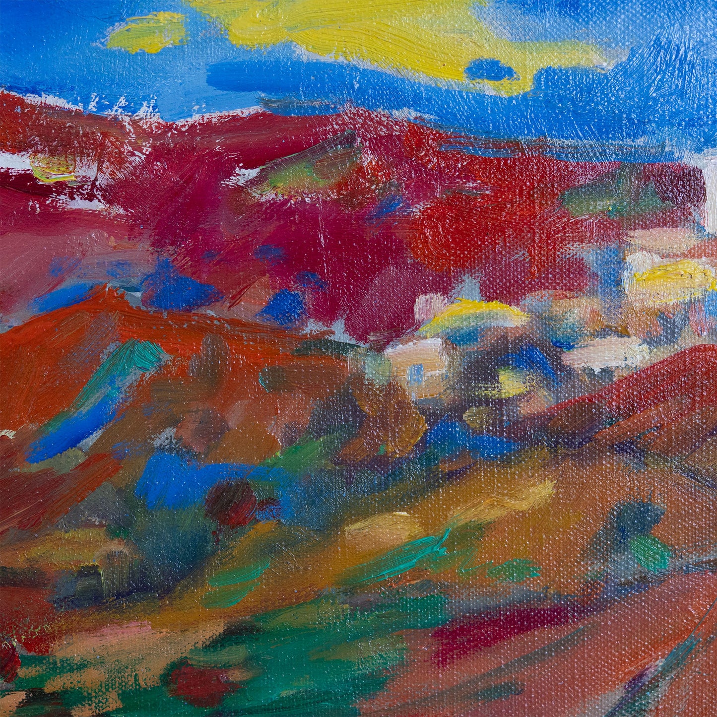 Fauvist landscape – 19th Century Oil on Canvas