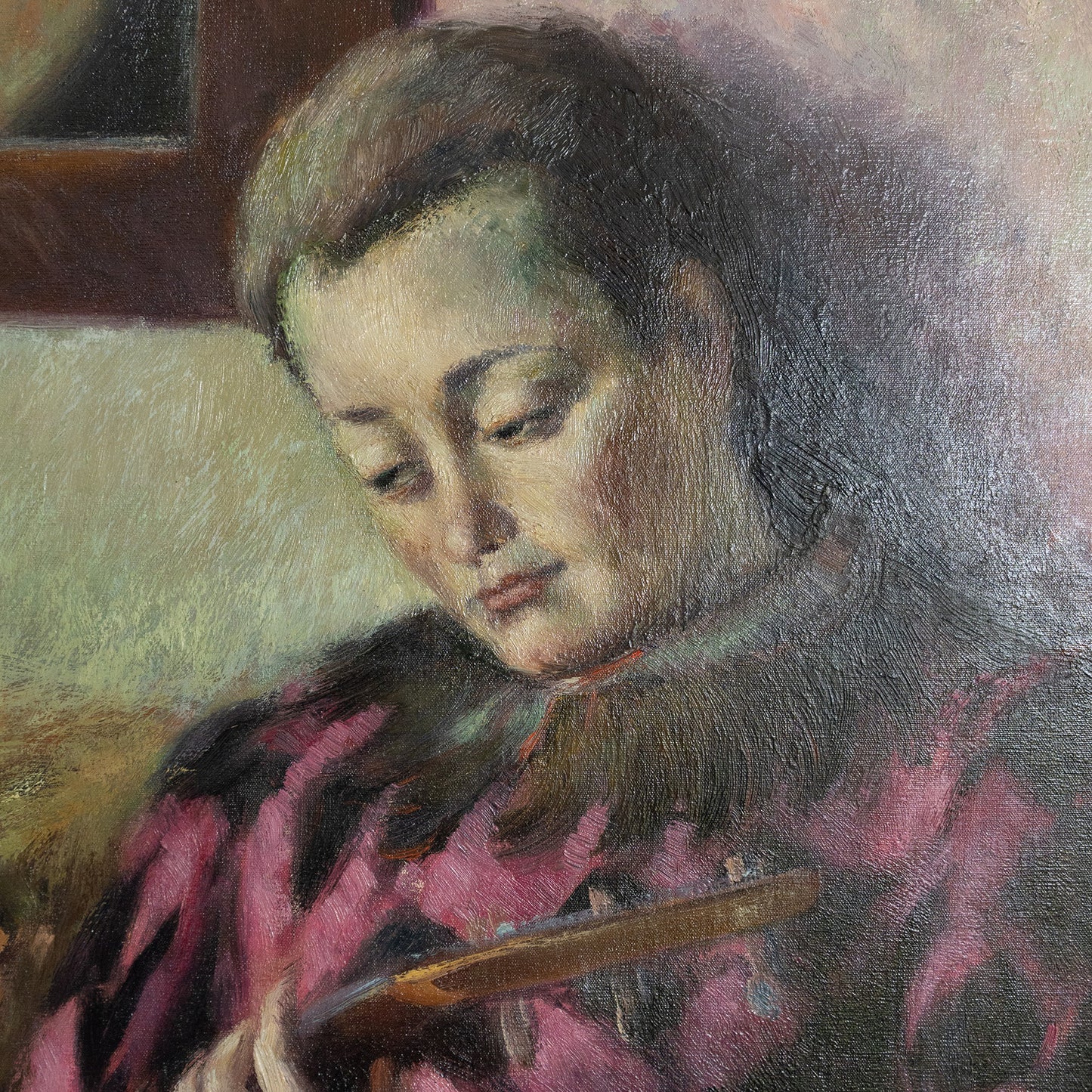 Harlequin Figure with Guitar – Follower of José Manuel Capuletti and Related Symbolist Artists
