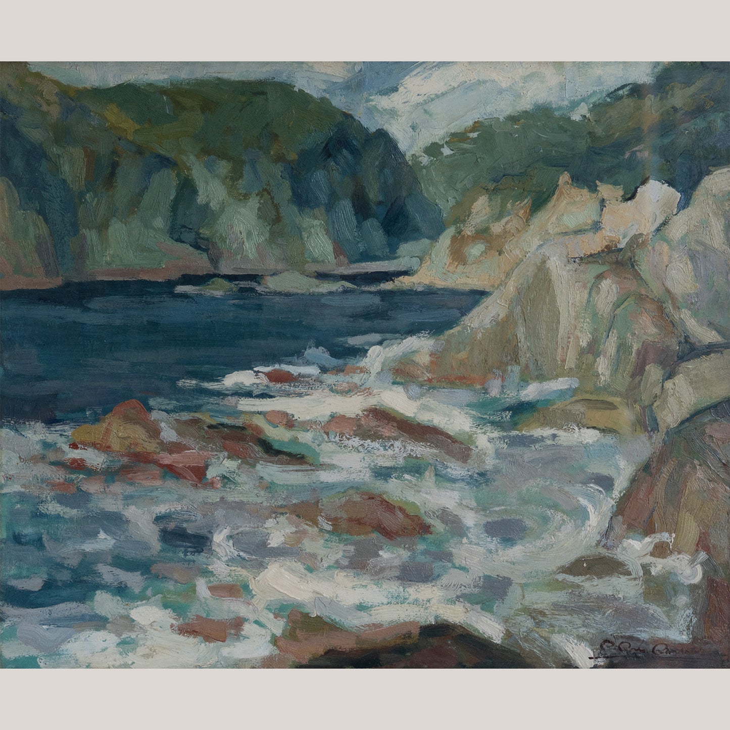 Post Impressionist Sea Scape - Signed