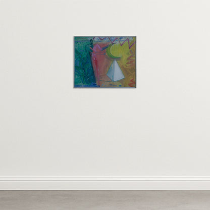 Estimo Llunes: Piràmides – Gerard Sala – 1977 – Original Abstract Oil on Canvas