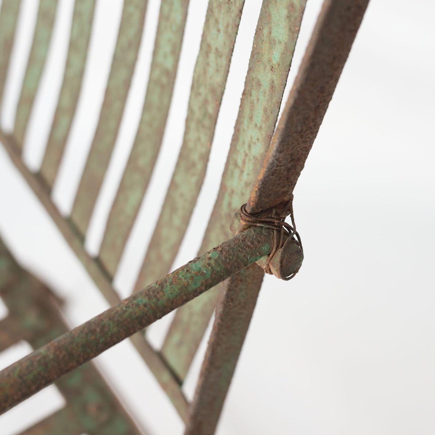 Pair Antique French or Spanish Wrought Iron Garden Chairs