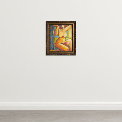 Neo-expressionist female nude –  Oil on Canvas by Jesús López Sánchez