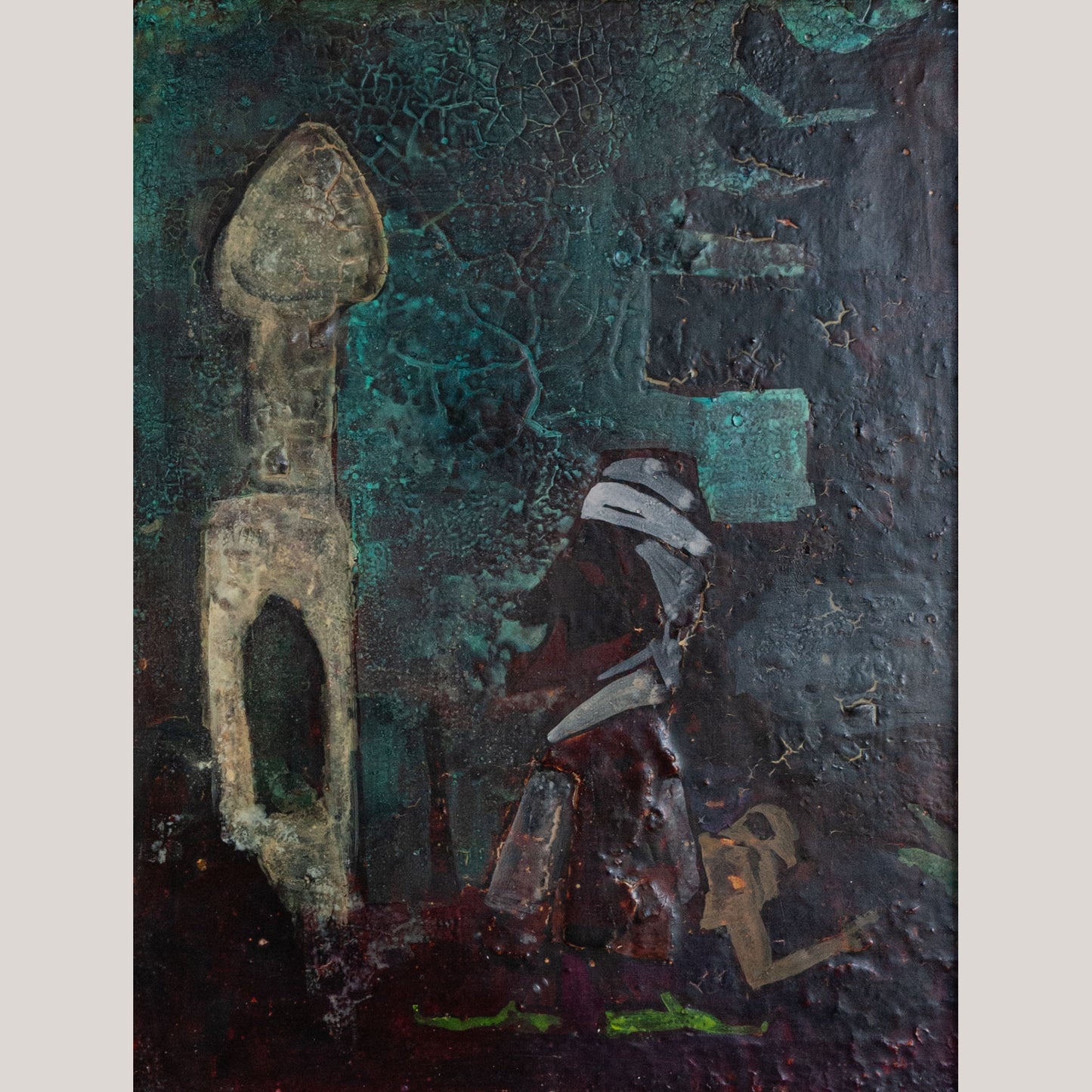 Symbolic Figure Composition – Circle of Hamed Nada (Egyptian, 1924–1990)