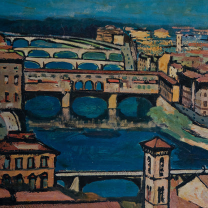 Florence by Federico Lloveras – Large Framed Oleograph