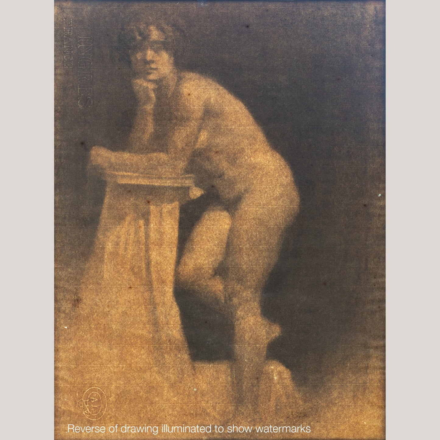 Male Nude Study – Artist Presently Unidentified