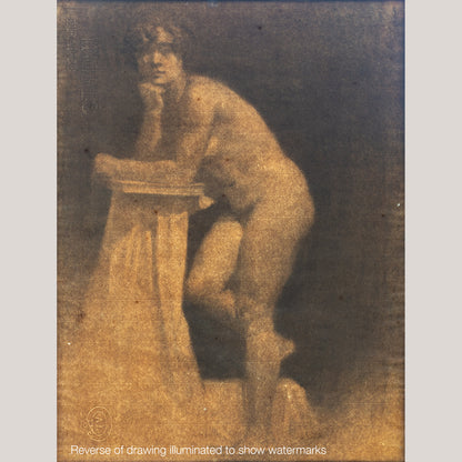 Male Nude Study – Artist Presently Unidentified