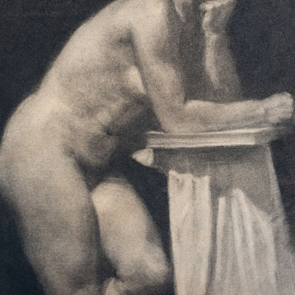 Male Nude Study – Artist Presently Unidentified
