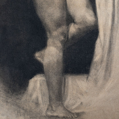 Male Nude Study – Artist Presently Unidentified