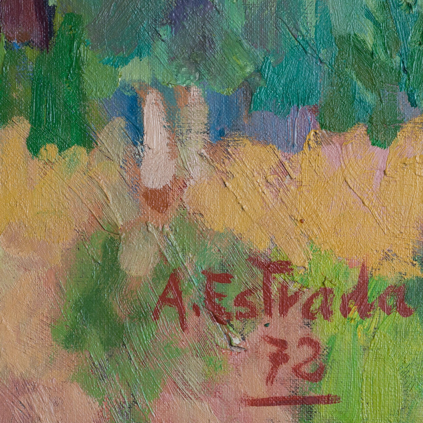 A. Estrada | Blossom | Vintage Signed Oil on Canvas