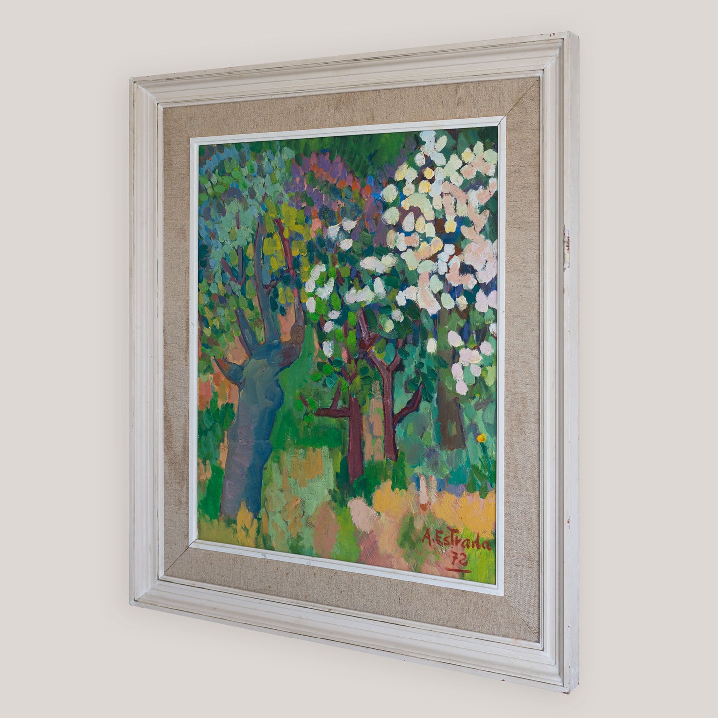 A. Estrada | Blossom | Vintage Signed Oil on Canvas