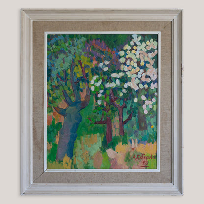 A. Estrada | Blossom | Vintage Signed Oil on Canvas