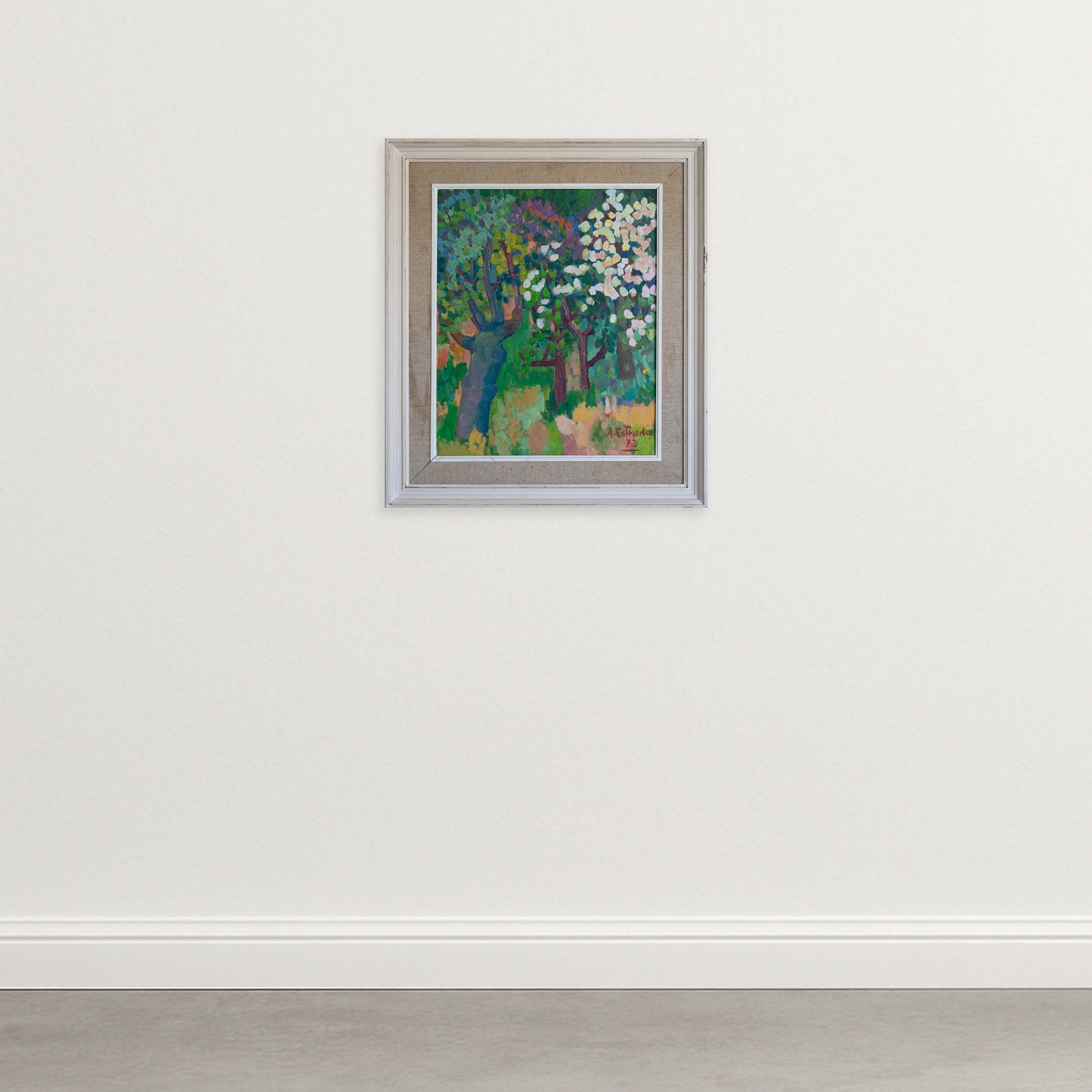 A. Estrada | Blossom | Vintage Signed Oil on Canvas