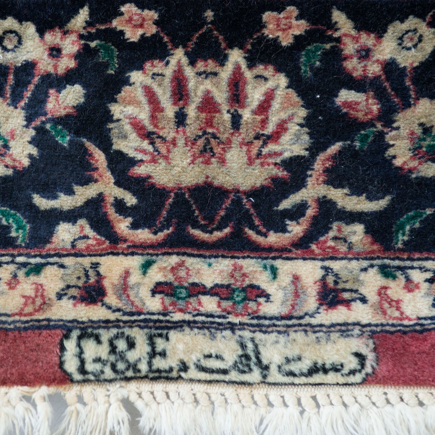 Vintage Hand-Knotted Signed Tabriz Rug, 258 × 158 cm
