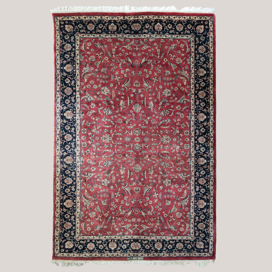 Vintage Hand-Knotted Signed Tabriz Rug, 258 × 158 cm
