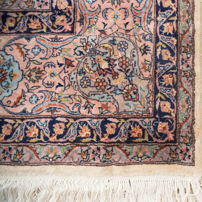 Vintage Hand-Knotted Persian Floral Rug – 339 × 247 cm