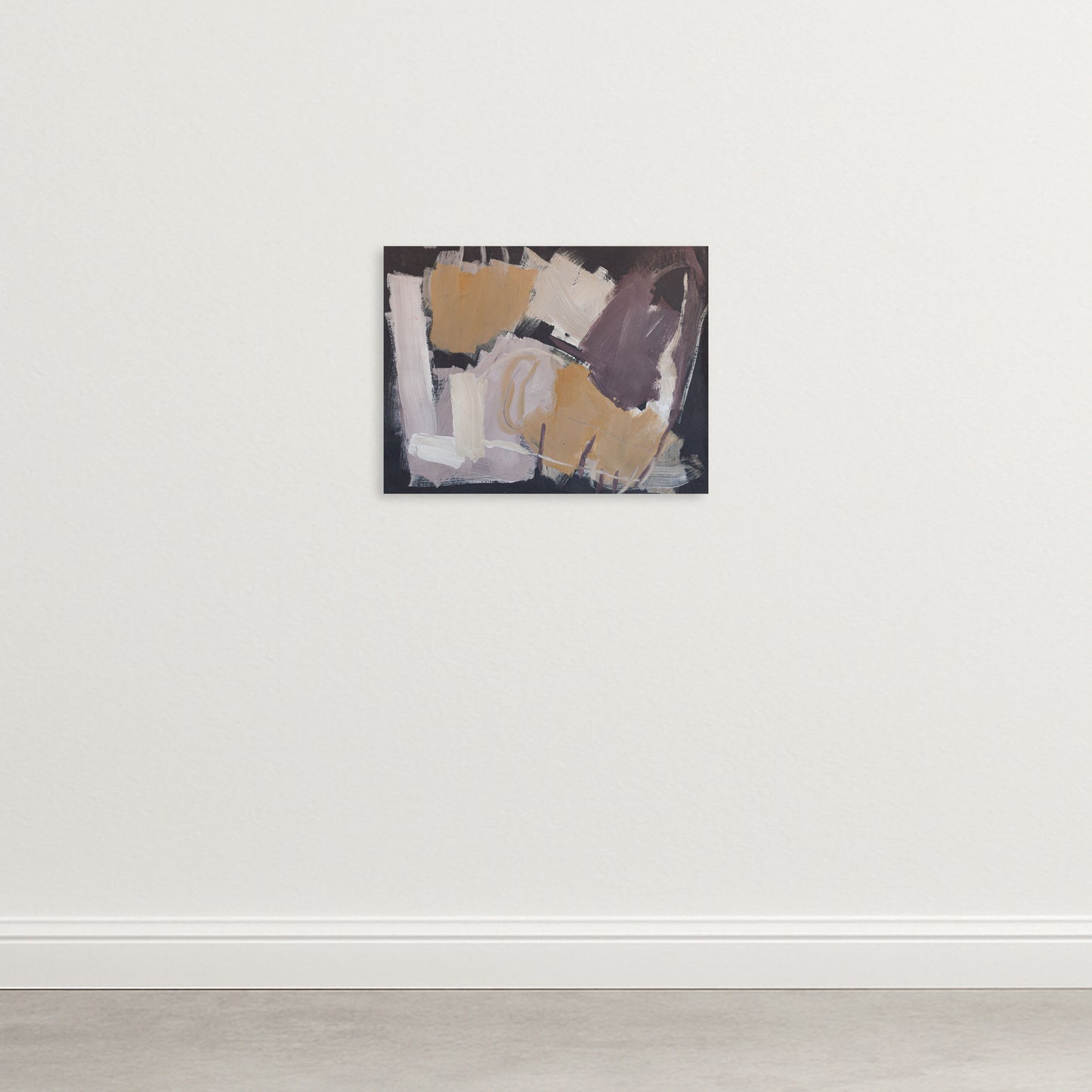 Abstract Composition in Ochre and Plum by Elvira Fustero