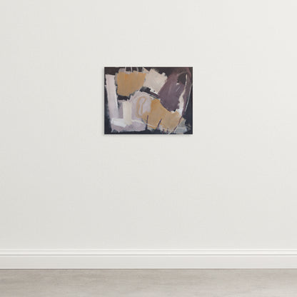 Abstract Composition in Ochre and Plum by Elvira Fustero