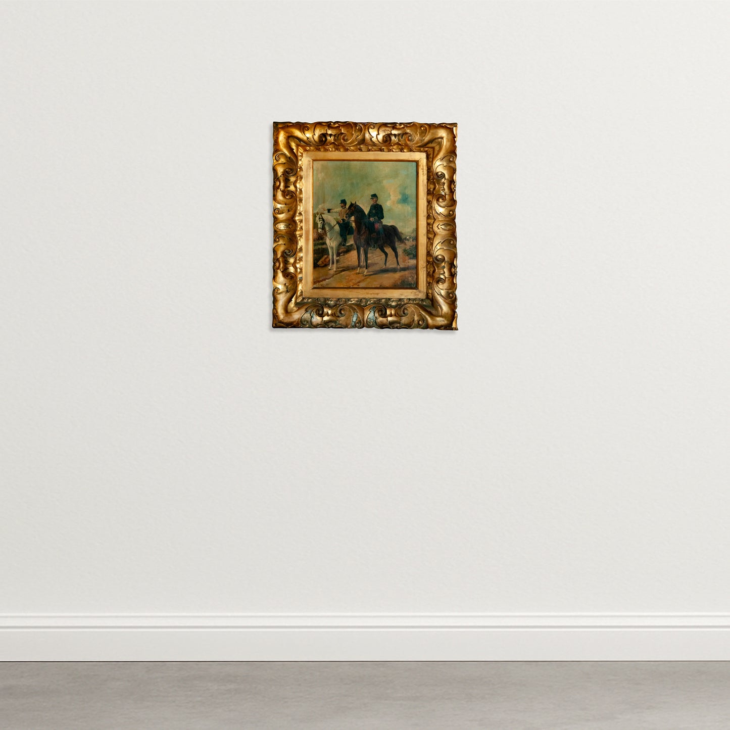 Military Officers on Horseback – Signed J. Cusachs