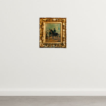 Military Officers on Horseback – Signed J. Cusachs