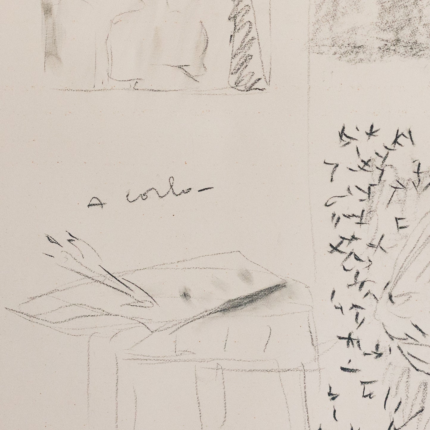 Portrait Study – Unidentified Artist 1962 – Original Modernist Sketch