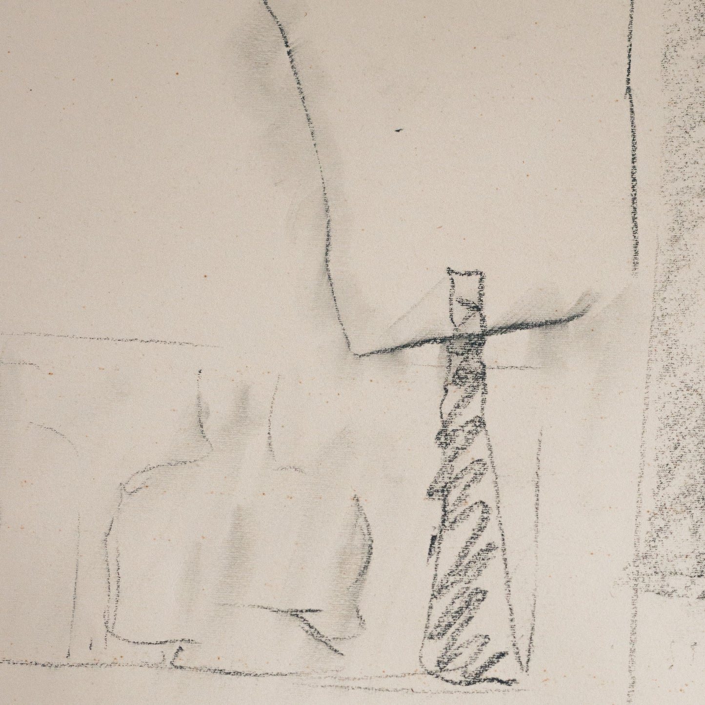 Portrait Study – Unidentified Artist 1962 – Original Modernist Sketch