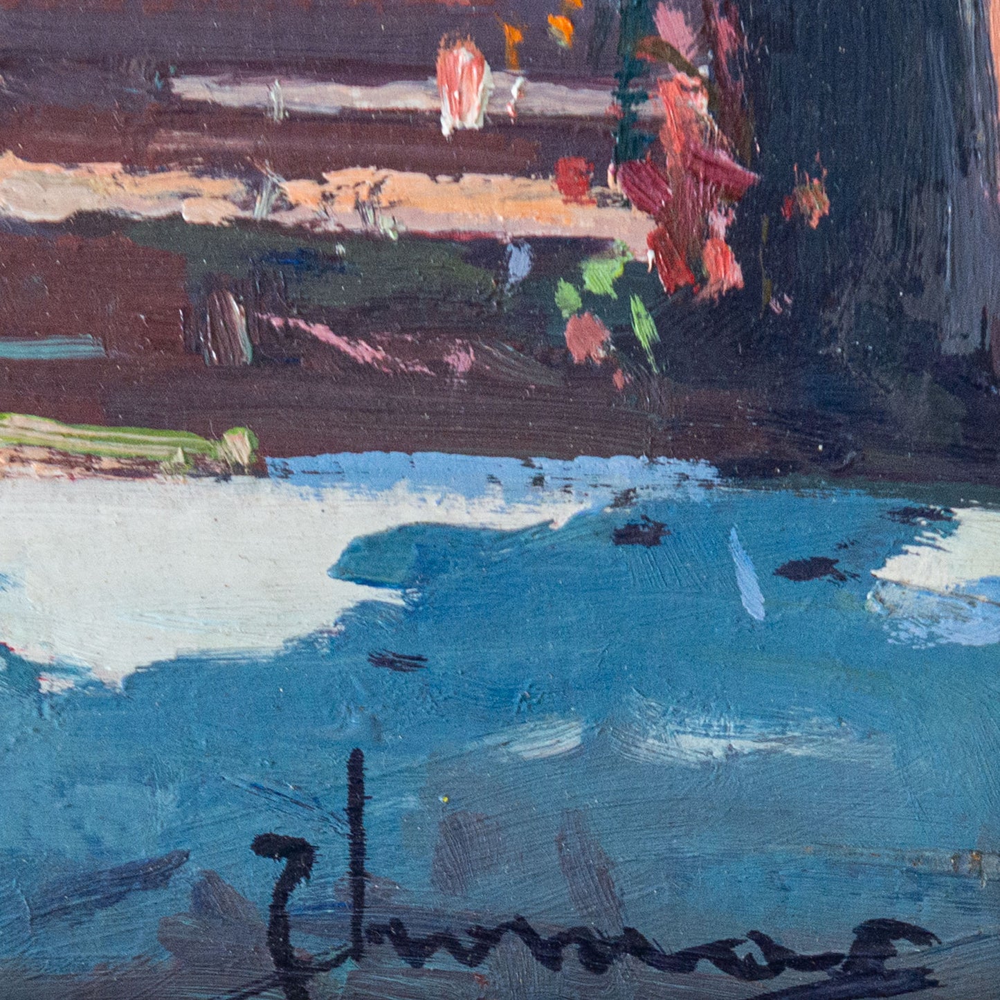 Positano and Valldemossa Two Post Impressionist Landscapes - Signed