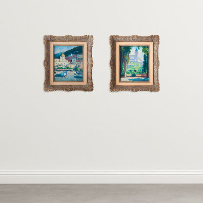 Positano and Valldemossa Two Post Impressionist Landscapes - Signed