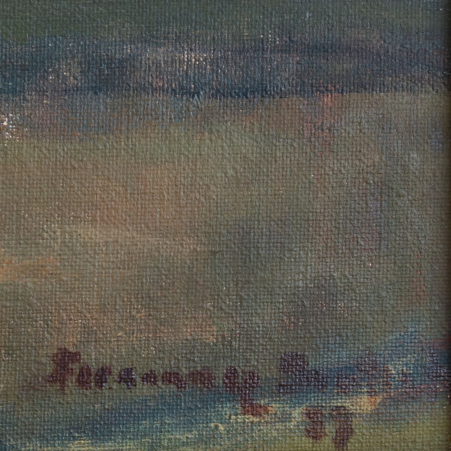 Plaça Reial (Royal Square) Barcelona - Impressionist Oil on Canvas - Signed