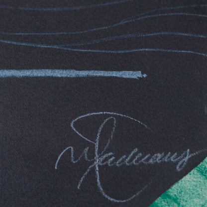 Abstract Geometric Compositions – Pair of Signed Vintage Framed Limited Edition Lithographs