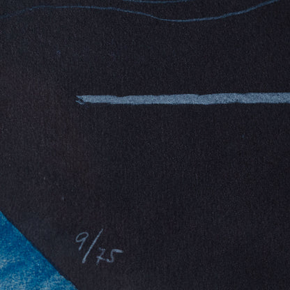 Abstract Geometric Compositions – Pair of Signed Vintage Framed Limited Edition Lithographs