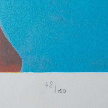 Figurative Garden Scenes by Ortuno – Pair of Framed Vintage Lithographs