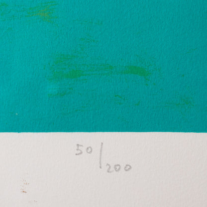 Figurative Garden Scenes by Ortuno – Pair of Framed Vintage Lithographs